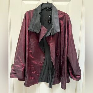 Mycra Pac One Iridescent Burgundy Reversible Jacket with Bag Size Large/XL